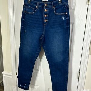 Women’s Loft Jeans. Size 32-14. High waist skinny crop.